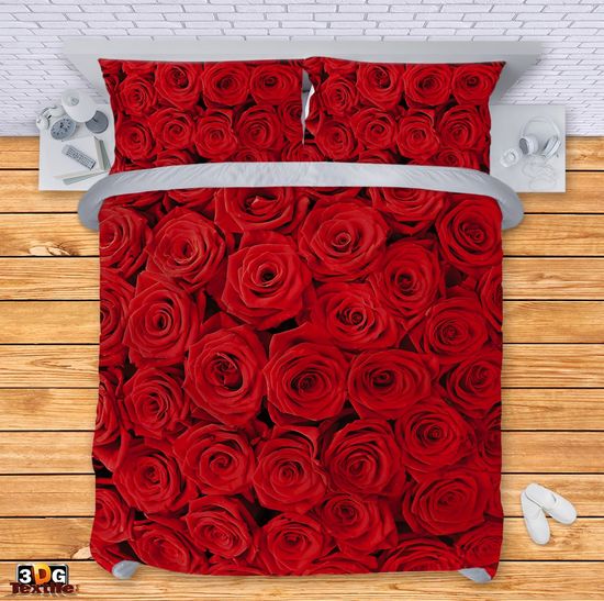 Модерно Спално бельо с принт - Червени рози - Red Roses