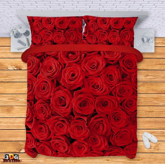 Модерно Спално бельо с принт -  Червени рози - Red Roses 2