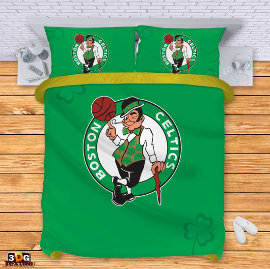 Спално бельо с 3D дигитален дизайн -  Бостън Kелтикс - Boston Celtics 3