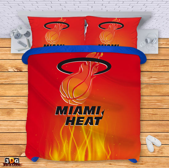 Сет чаршафи с 3D дигитален принт -  Маями Хийт - Miami Heat 1