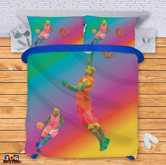 Модерен Сет чаршафи с дигитален принт -  Баскетболен играч - Basketball player 1