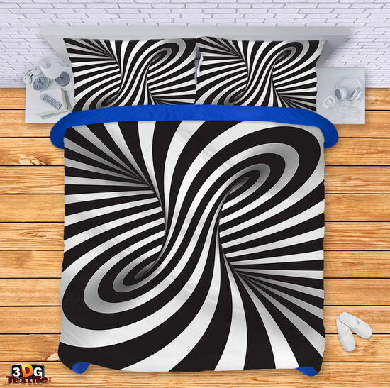 Модерно Спално бельо с принт -  Черно-Бяла Илюзия 1 - Black and White Illusion 1