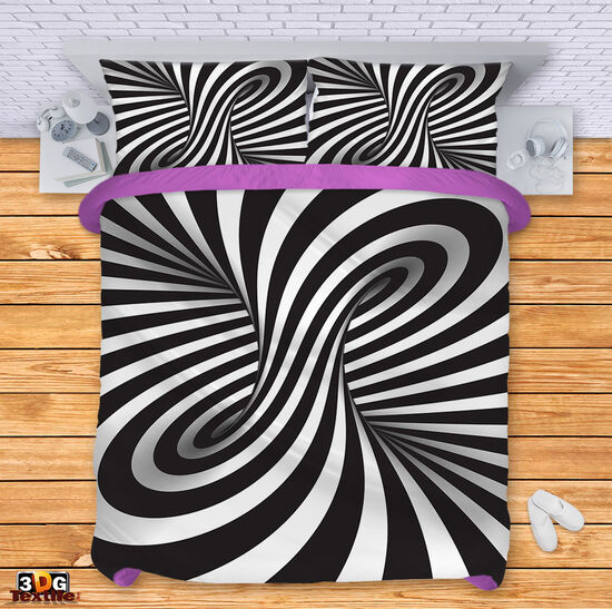 Модерно Спално бельо с принт -  Черно-Бяла Илюзия 1 - Black and White Illusion 4