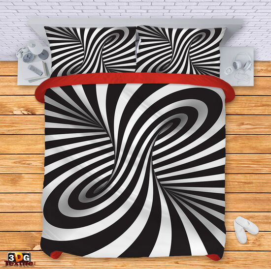 Модерно Спално бельо с принт -  Черно-Бяла Илюзия 1 - Black and White Illusion 2