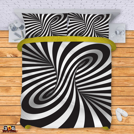 Модерно Спално бельо с принт -  Черно-Бяла Илюзия 1 - Black and White Illusion 3