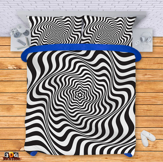 Сет за легло с дигитален принт -  Черно-Бяла Илюзия 2 - Black and White Illusion 2 1