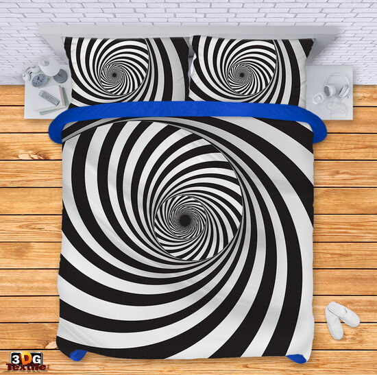 Комплект чаршафи с 3D дигитален принт -  Черно-Бяла Илюзия 3 - Black and White Illusion 3 1