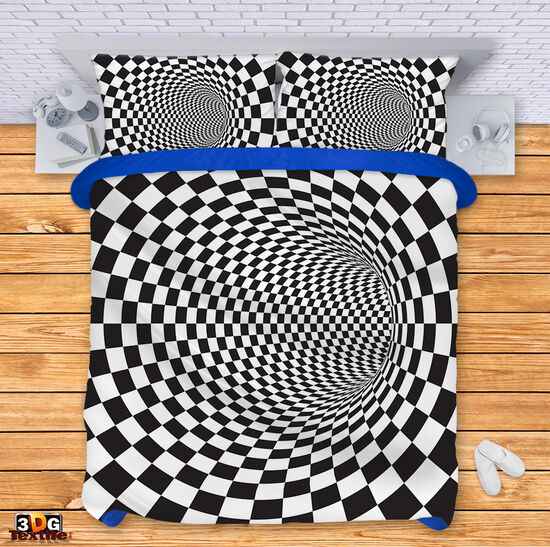 Спално бельо с 3D дигитален дизайн -  Черно-Бяла Илюзия 4 - Black and White Illusion 4 1