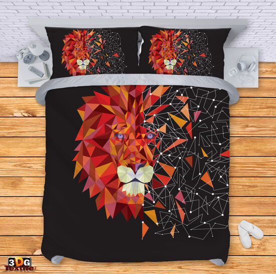 Спален сет с принт - Геометричен Лъв - Geometric Lion