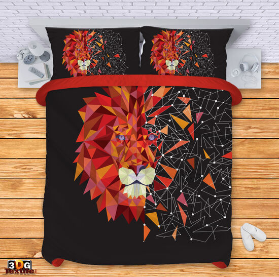 Спален сет с принт -  Геометричен Лъв - Geometric Lion 3