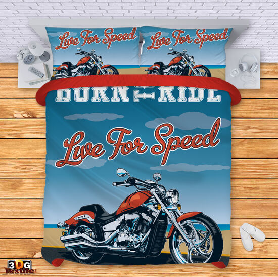 Спален сет с 3D дигитален принт -  Роден Да Язди - Born To Ride 1