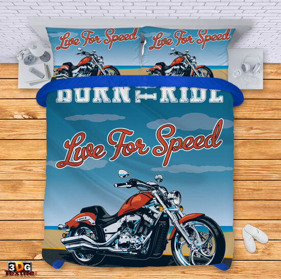 Спален сет с 3D дигитален принт -  Роден Да Язди - Born To Ride 4