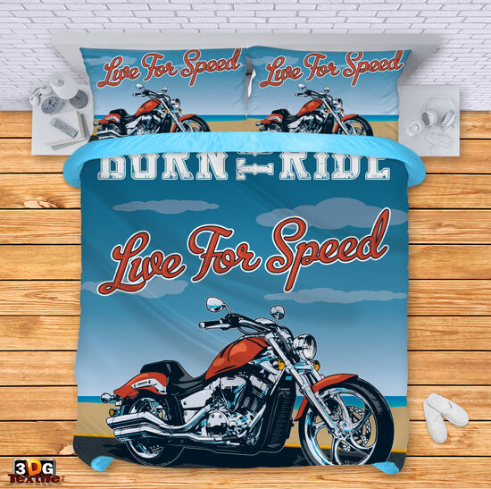 Спален сет с 3D дигитален принт -  Роден Да Язди - Born To Ride 3