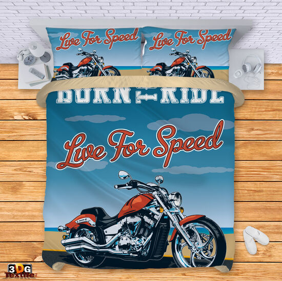 Спален сет с 3D дигитален принт -  Роден Да Язди - Born To Ride 5