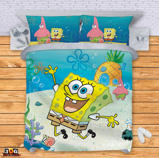 Модерно Спално бельо с дигитален принт - Спондж Боб - SpongeBob