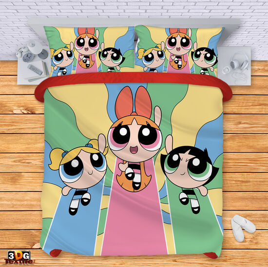 Модерен Сет за легло с дигитален принт -  Реактивни момичета - PowerPuff Girls 2