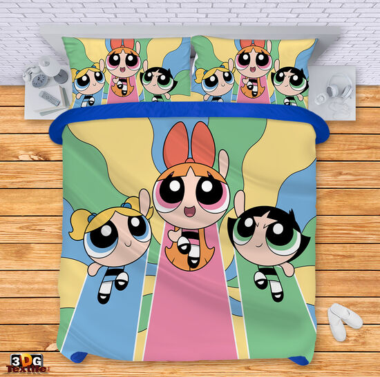 Модерен Сет за легло с дигитален принт -  Реактивни момичета - PowerPuff Girls 1