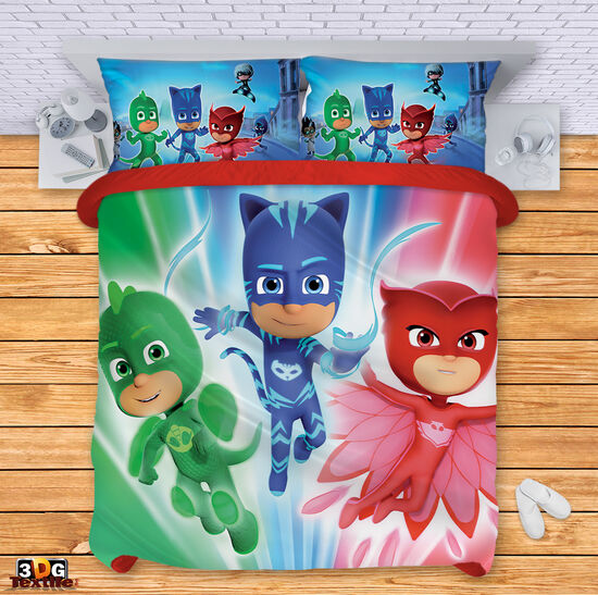Сет чаршафи с дигитален принт -  Пи Джей Маск - PJ Masks 3