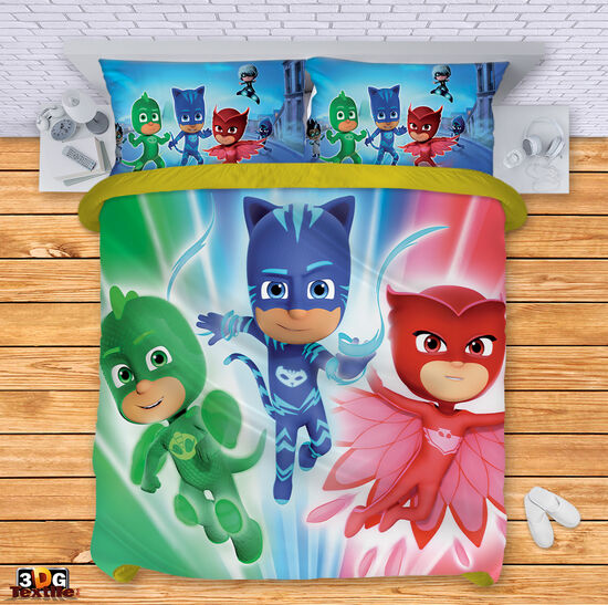 Сет чаршафи с дигитален принт -  Пи Джей Маск - PJ Masks 2