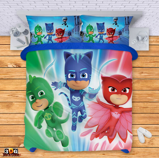 Сет чаршафи с дигитален принт -  Пи Джей Маск - PJ Masks 1