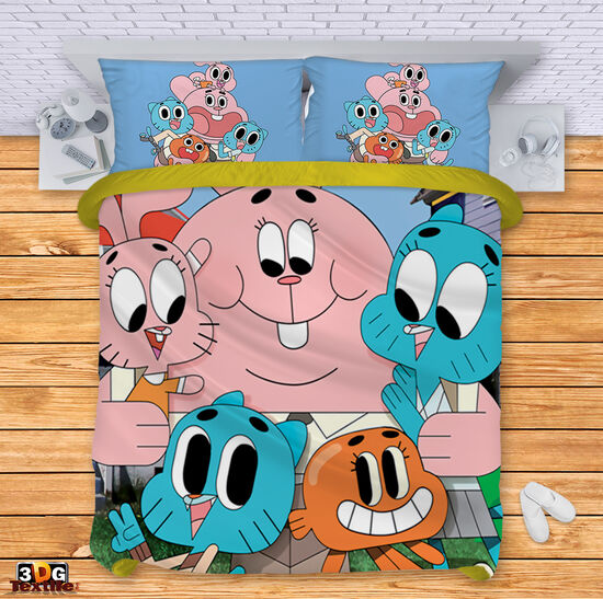 Модерен Сет чаршафи с принт -  Гъмбал - Gumball 2