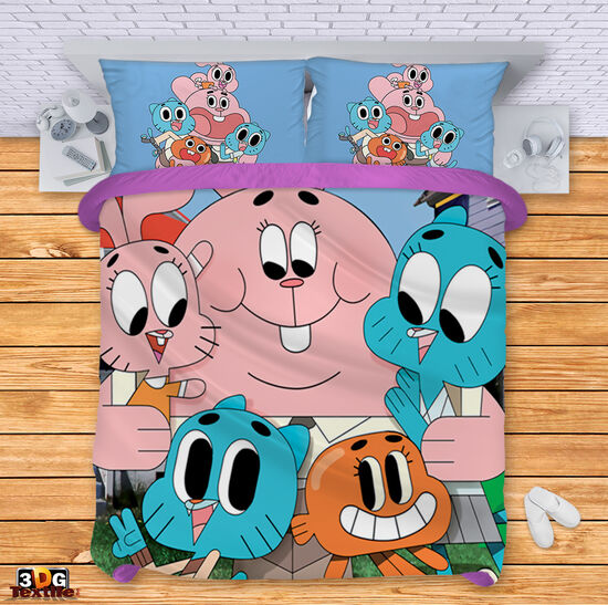 Модерен Сет чаршафи с принт -  Гъмбал - Gumball 4