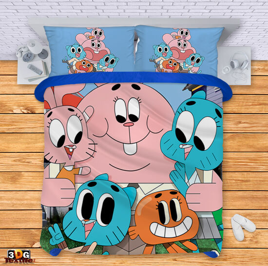 Модерен Сет чаршафи с принт -  Гъмбал - Gumball 1