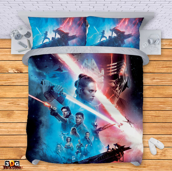 Модерен Комплект чаршафи с принт - Междузвездни войн Skywalker - Star Wars Skywalker