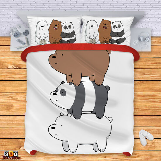 Спално бельо с 3D дигитален принт -  Ние сме мечета - We Bare Bears 2