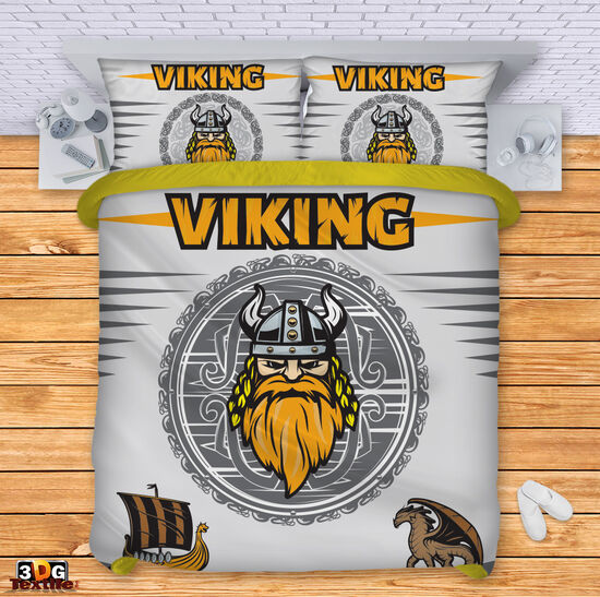 Сет чаршафи с дигитален принт -  Викинг - Viking 3