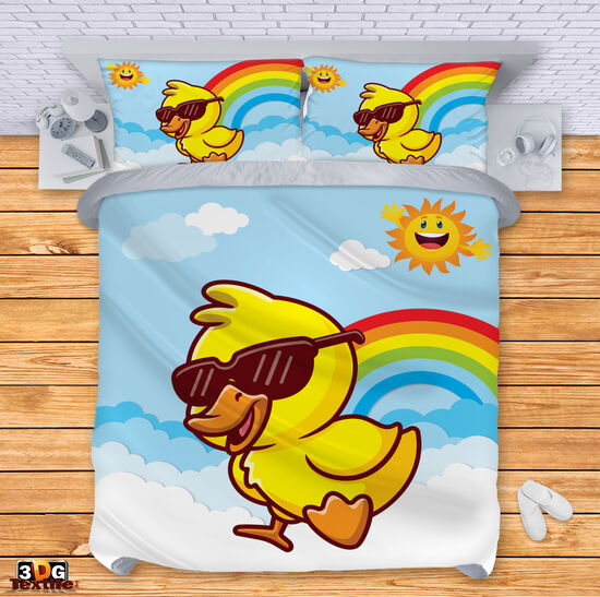 Модерно Спално бельо с дигитален принт - Сладко патенце - Cute duck