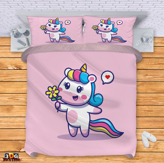 Модерен Спален сет с дигитален принт -  Щастлив еднорог - Happy unicorn 2
