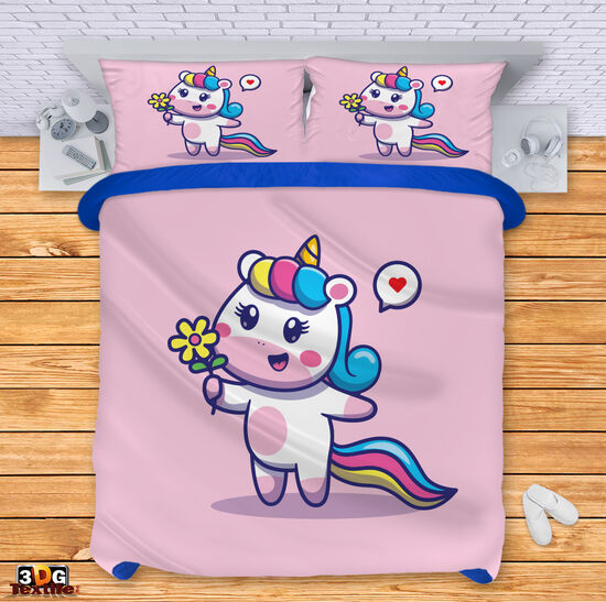 Модерен Спален сет с дигитален принт -  Щастлив еднорог - Happy unicorn 4
