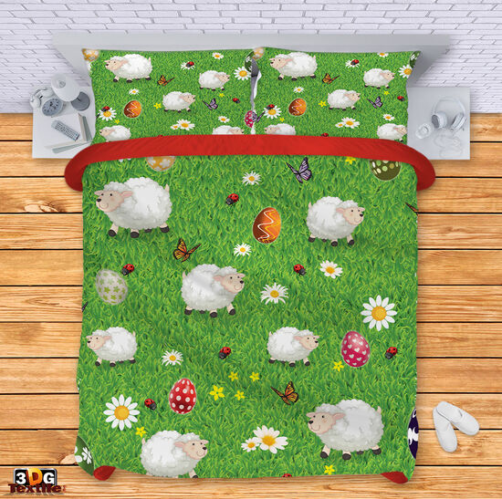 Спално бельо с принт -  Великденски агънца - Easter sheep 2