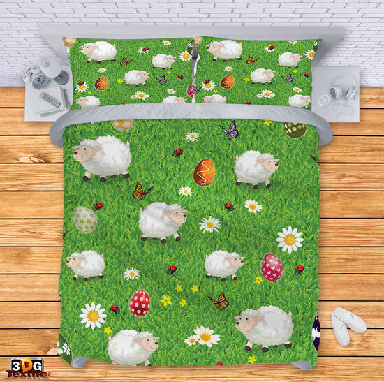 Спално бельо с принт - Великденски агънца - Easter sheep