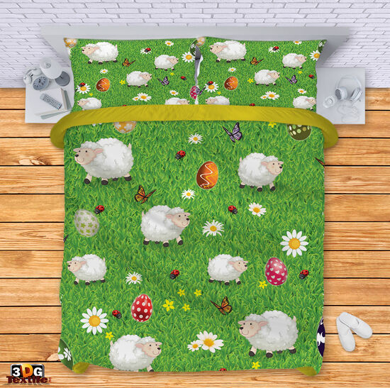 Спално бельо с принт -  Великденски агънца - Easter sheep 1