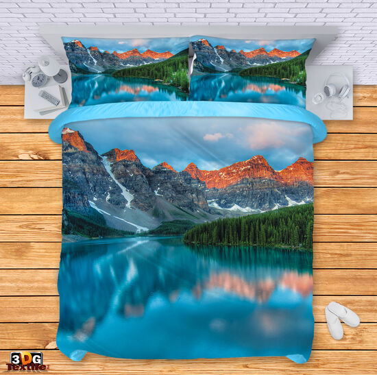 Модерно Спално бельо с принт -  Изгрев в планината 2 - Sunrise in the mountains 2 3
