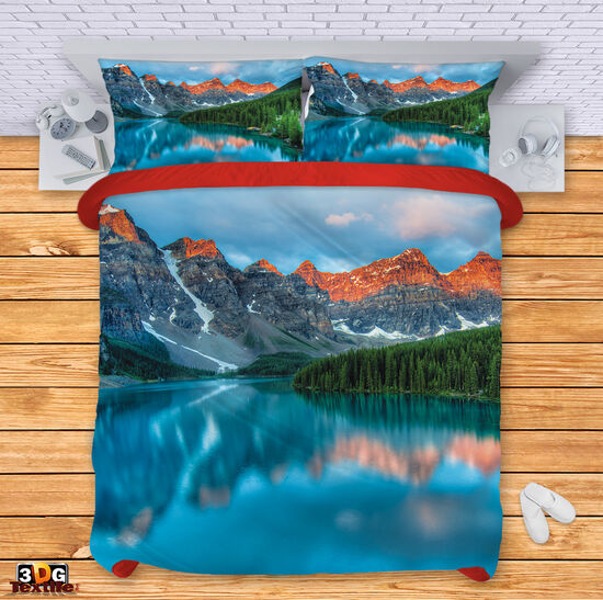 Модерно Спално бельо с принт -  Изгрев в планината 2 - Sunrise in the mountains 2 2