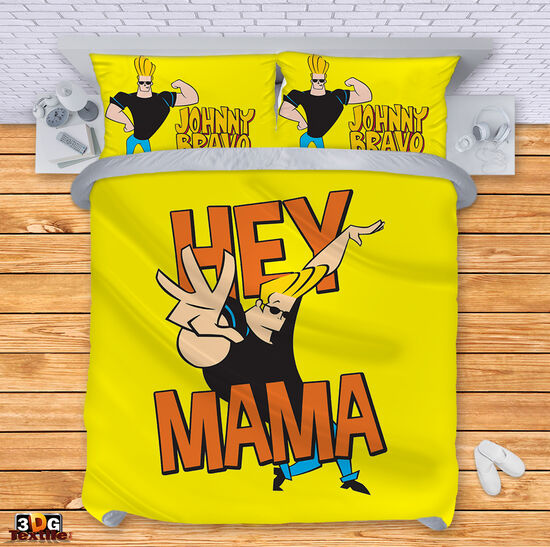 Комплект чаршафи с 3D дигитален дизайн - Джони Браво - Johnny Bravo