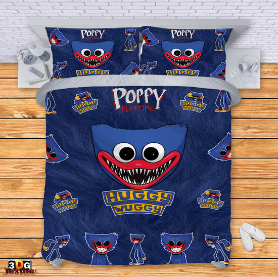 Модерен Сет чаршафи с принт - Huggy Wuggy - Huggy Wuggy