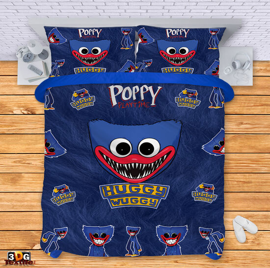 Модерен Сет чаршафи с принт -  Huggy Wuggy - Huggy Wuggy 2