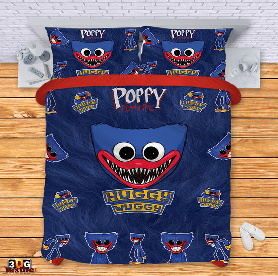 Модерен Сет чаршафи с принт -  Huggy Wuggy - Huggy Wuggy 1