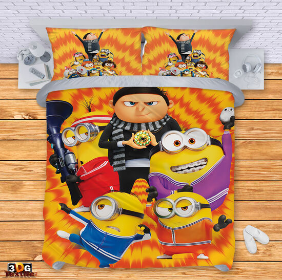 Комплект чаршафи с 3D дигитален дизайн - Миньоните 2 - Minions 2