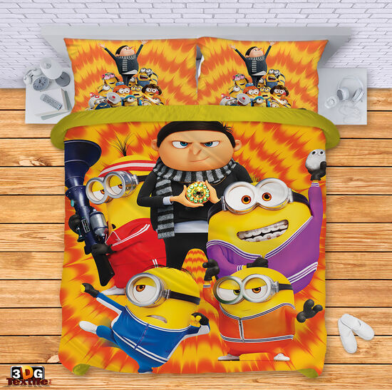Комплект чаршафи с 3D дигитален дизайн -  Миньоните 2 - Minions 2 1