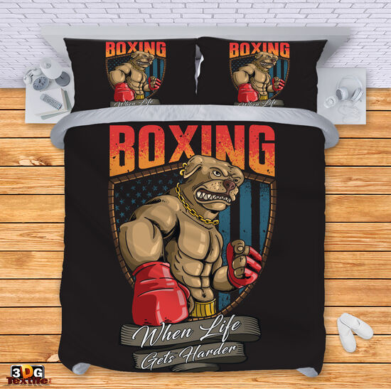 Спален комплект с 3D дигитален дизайн - Бокс - Boxing