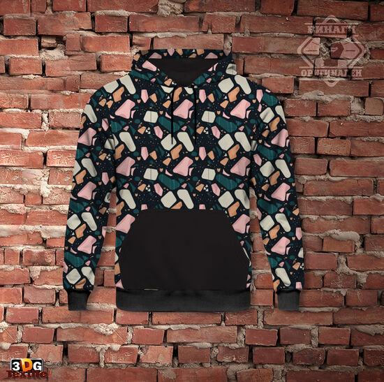 Спортен Суитшърт Hoodie с качулка Арт камъчета