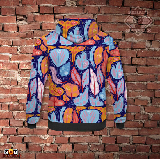Спортен Суитшърт Hoodie с качулка Арт листа 1
