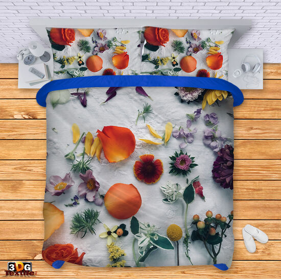 Спален комплект с дигитален принт -  Цветя асорти - Assorted flower 2