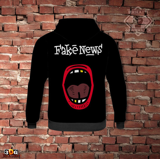 Спортен Суитшърт Hoodie с качулка Фалшиви новини 1