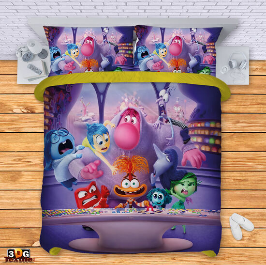 Сет за легло с дигитален принт -  Отвътре навън 3 - Inside Out 3 3
